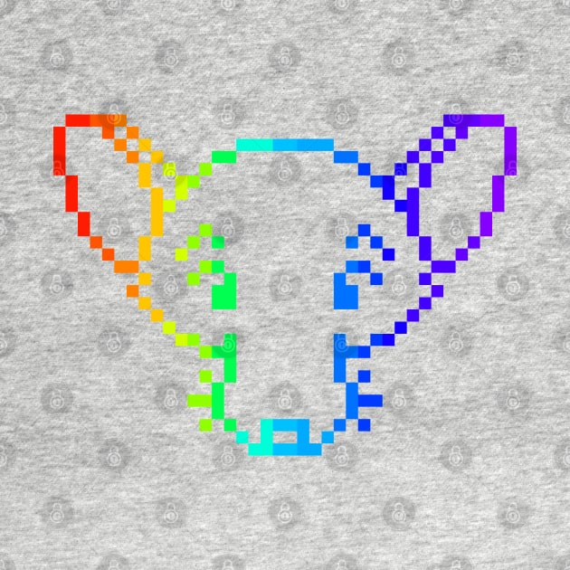 Pixelated Rad Rat (Rainbow Version) by Rad Rat Studios